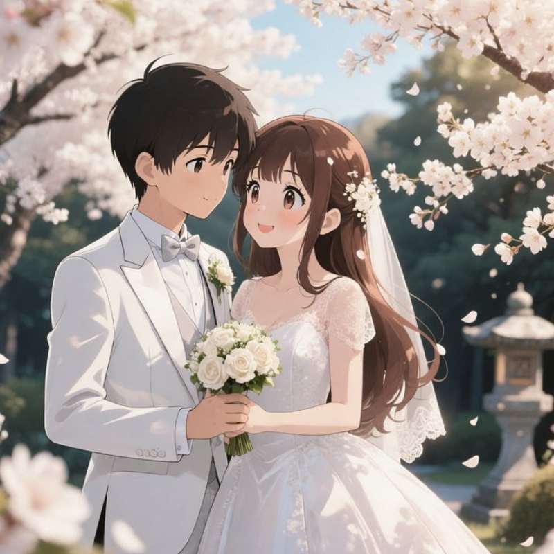 100+ ảnh cưới anime siêu lãng mạn, dễ thương, chuẩn anime wedding 10 Hình ảnh cưới nhân vật anime