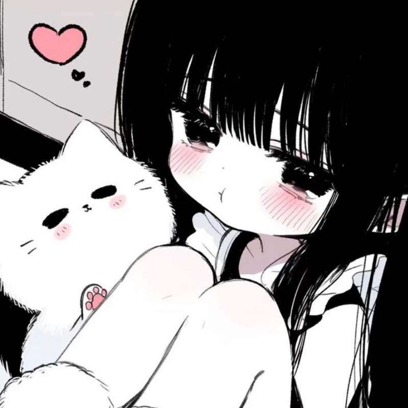 Bộ ảnh avatar anime nữ cute siêu dễ thương hot nhất 2026 9 Avatar nữ màu đen cá tính