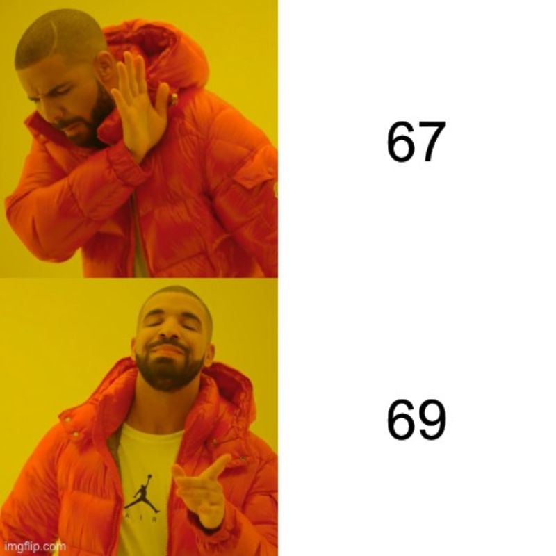 Drake Hotline Bling Meme là gì? Gợi ý meme hài hước nhất hiện tại 20 67 no, 69 yes