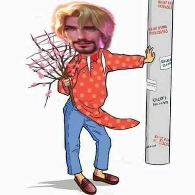 Ảnh chế nhân vật florentino tạo dáng hài hước