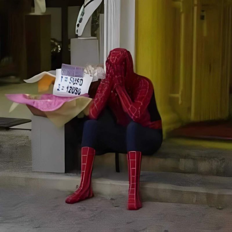 99+ sad meme tâm trạng thể hiện nỗi buồn bằng cách hài hước 3 Ảnh sad meme Spiderman buồn bã